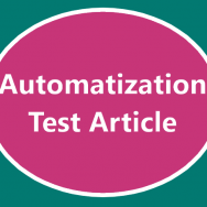 Testartikel voor Dz over automatisering